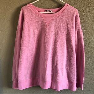 American Eagle Outfitters Pink Fuzzy Sweater